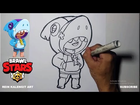 Menggambar SHARK LEON | Brawl Stars