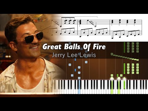 Jerry Lee Lewis - Great Balls of Fire (Top Gun Version) - Karaoke Piano Tutorial