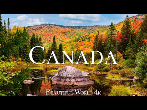 Beautiful Autumn Colors Canada 4K - Fall Relaxation Film - Relaxing Piano Music