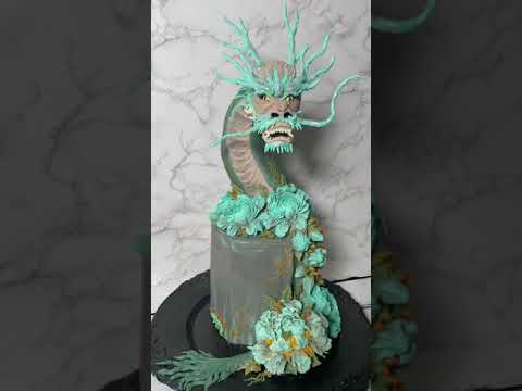 [Cake Decoration Tutorial] Easy Practice How to make Cool Ancient Dragon Cake Design #Shorts