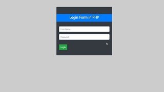 Login Form in PHP With Session And MySQL