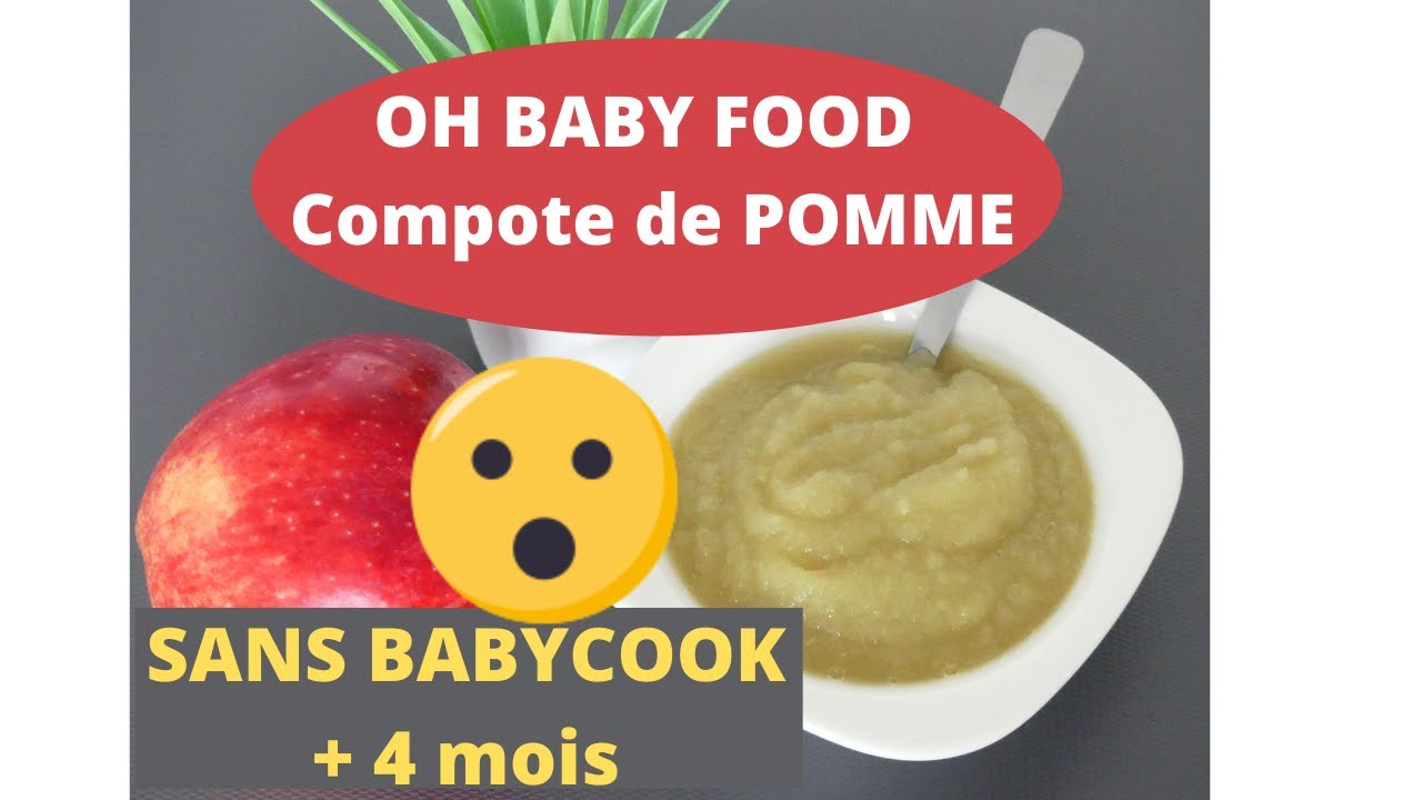 BABY FOOD Recette Compote de Pomme sans babycook + 4mois