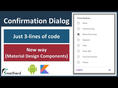 How to create Confirmation Dialog with Radio buttons Single Selection Android Tutorial Kotlin