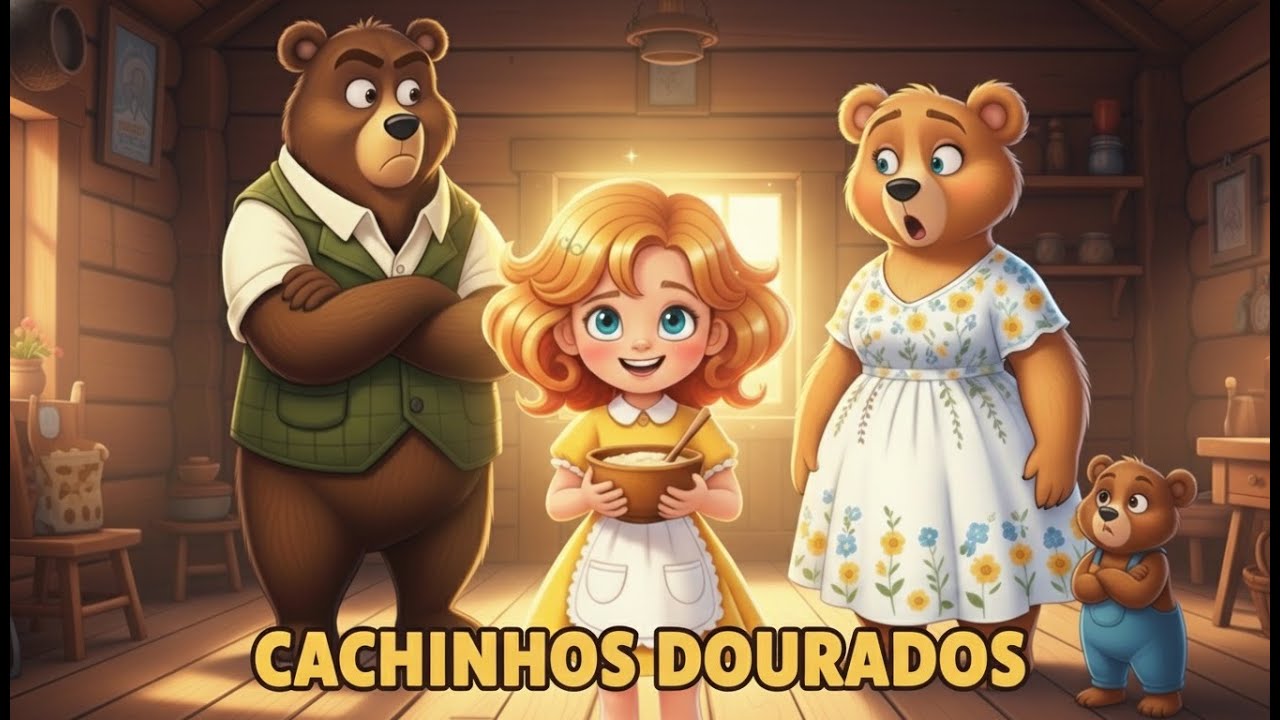 Cachinhos Dourados e os Três Ursos | História Infantil com Música | Desenho Animado Completo