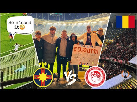 CRAZY OLYMPIACOS ULTRAS in BUCHAREST!😳👏FCSB🔴🔵-Olympiacos FC🔴⚪️
