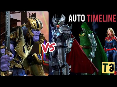 T3 Thanos AUTO Timeline Battle + Build | Avengers Endgame Uniform | Marvel Future Fight