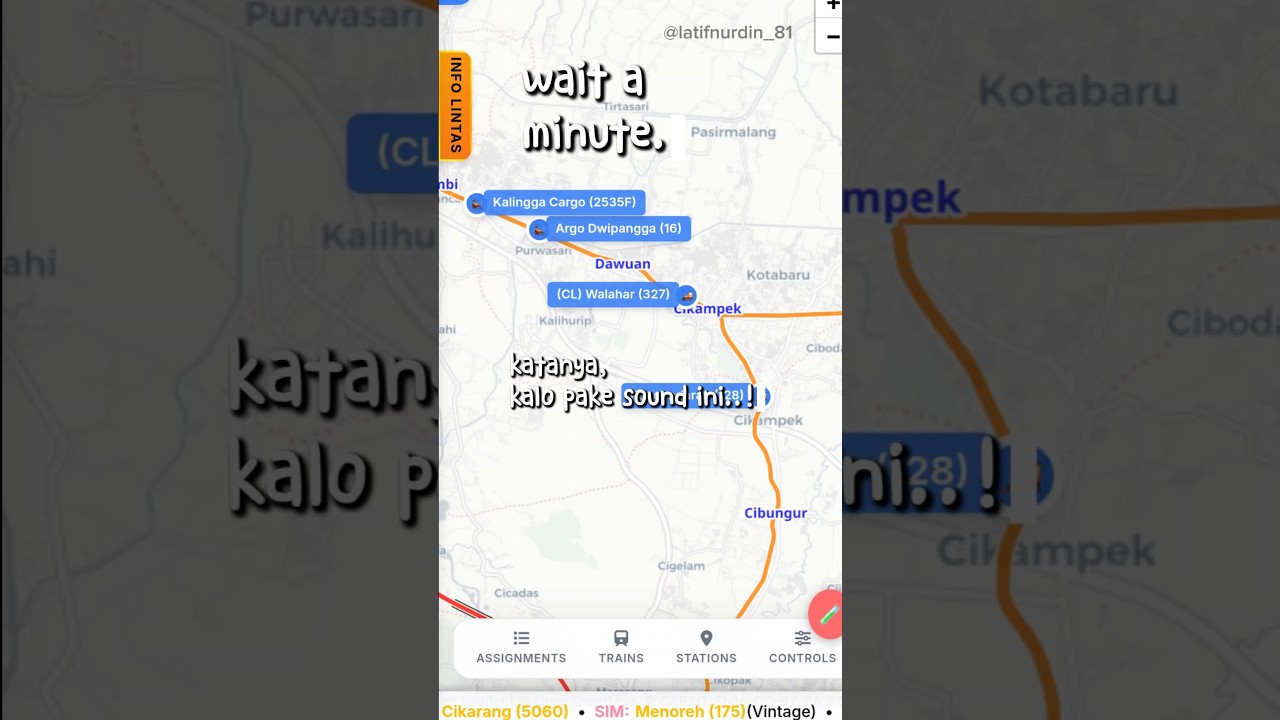 live tracking by railway168 #indonesiantrain #keretaapiindonesia #shortviral #soundviral
