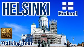 Helsinki Finland Walking Tour in 4K 60fps | Cathedral, Harbour & Parliament – March 2025