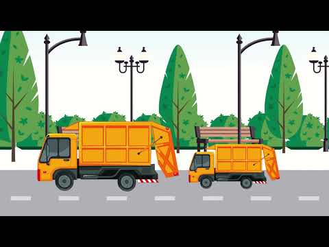 Müllauto, die Video-Transport für Kinder, Educational Video