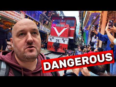 Should they close this tourist hotspot??? - I visited Train Street in Hanoi, Vietnam 🇻🇳 
