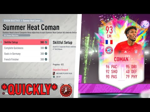HOW TO COMPLETE 93 SUMMER HEAT KINGSLEY COMAN QUICKLY! - FIFA 20 Ultimate Team