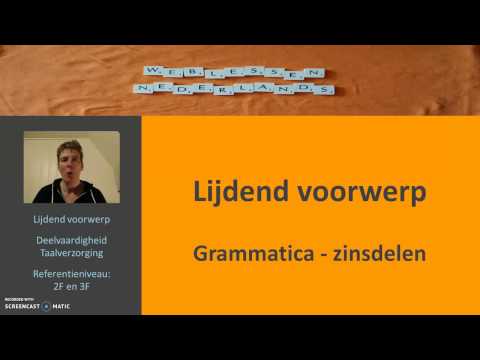 Lijdend voorwerp Grammatica zinsdelen