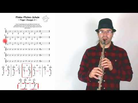 Klarinette lernen - Registerwechsel Fingerübungen 3 (Böhm Klarinette)