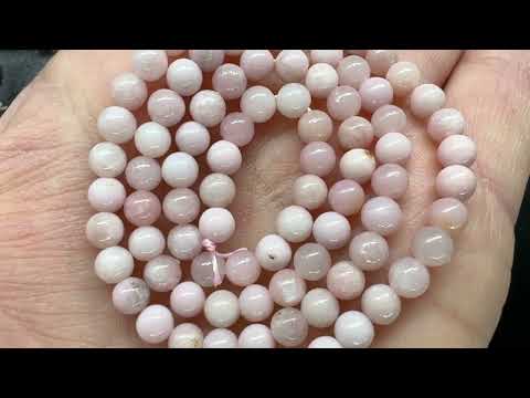 Опал рожевий 4мм, круглий