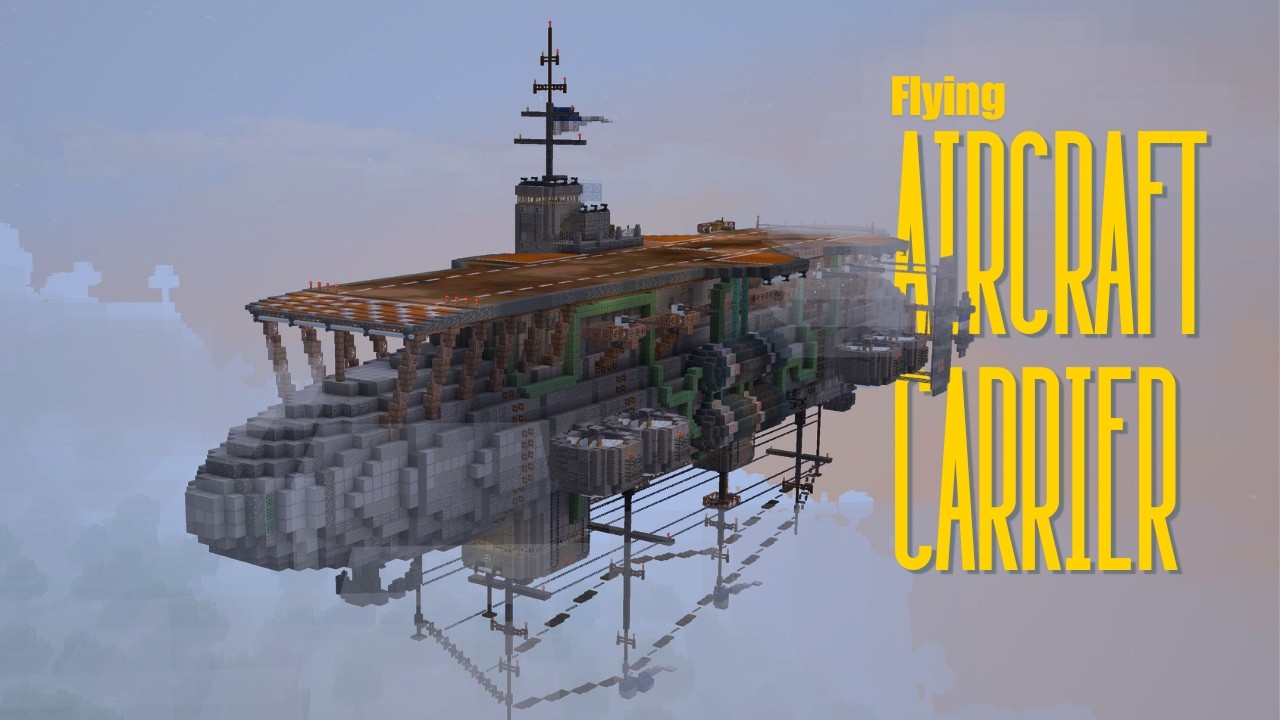 Flying Aircraft Carrier Zeppelin With Create Mod