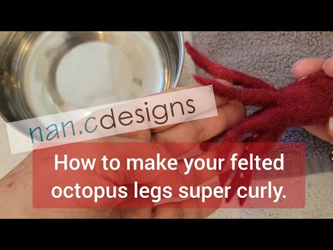 How to make really curly octopus legs from your nan.c designs Learn-to-Felt kit.
