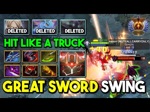GREAT SWORD SWING HARD CARRY Sven Max Slotted Item Build Turn on GOD Strength Super Hit Like A Truck