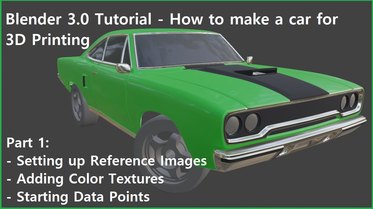 Blender 3.0 - How to make a car for 3D Printing - Part 1