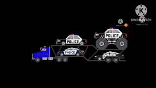Old police car carrier truck with new sound