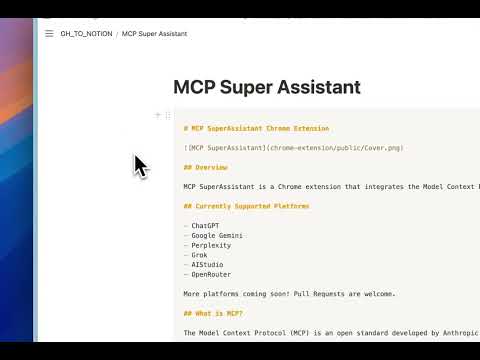 MCP SuperAssistant Demo