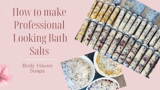How to make Professional looking Bath Salts !!! The magic of salt and a little heat !!!
