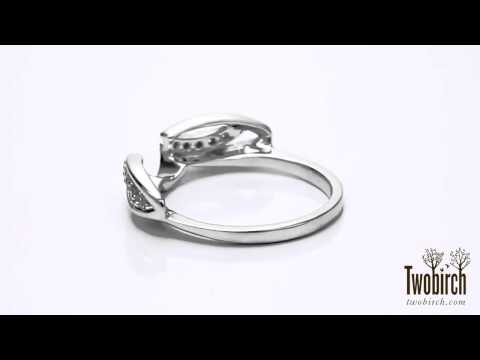 0.1ct. Swirl Cut out Ring Wrap - TwoBirch TB-WRAP-0060-WG-B