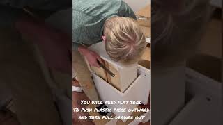 Pottery Barn Desk assembly - drawer removal, drawer assembly