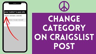 How to Change Category on Craigslist Post Once it Has Been Posted