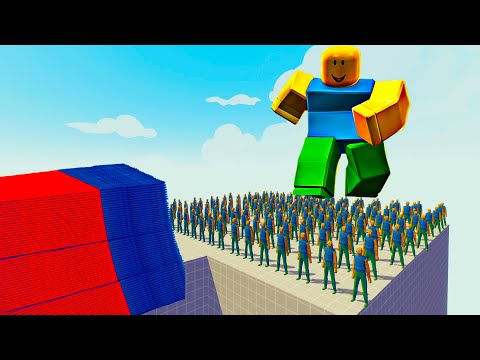 100x ROBLOX NOOB + GIANT VS EVERY GOD - Totally Accurate Battle Simulator TABS