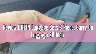 Review UKEIN Luggage Sets 3 Piece, Carry On Luggage 20 Inch With Spinner Wheels,PC Hardside Suitcase