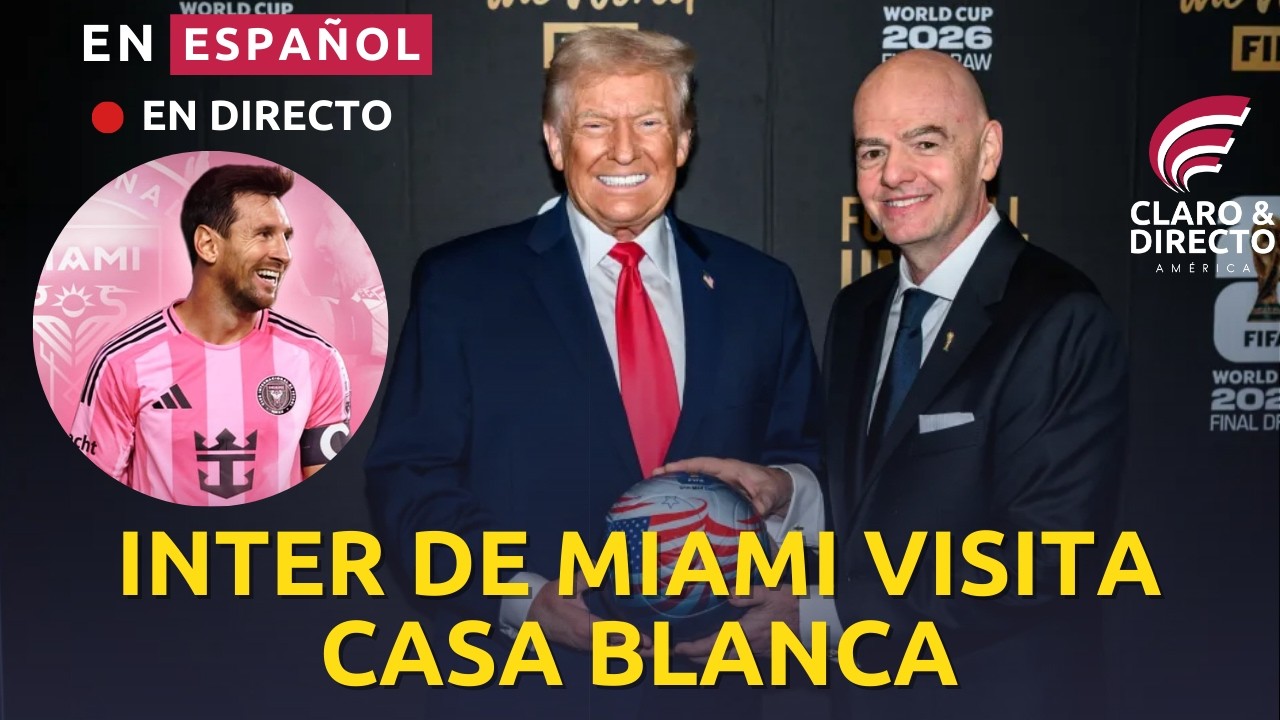 Presidente Donald trump Recibe al INTER DE MIAMI CAMPEONES DESDE MIAMI A DC CON LEONEL MESSI