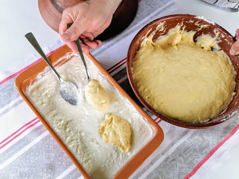 Болгарский старинный пирог из ложки! Готовится быстро, без замешивания с сырным вкусом!