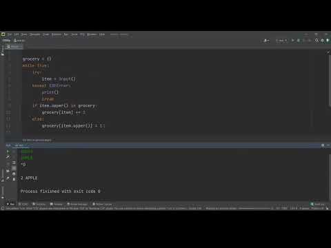 Grocery List  -Problem Set 3 (CS50's Introduction to Programming with Python)