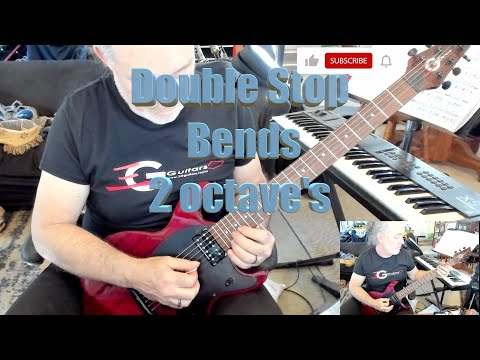 Double Stop Bends in A Mixolydian