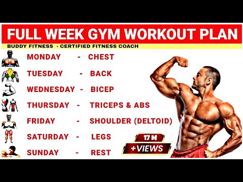 Full Week Gym Workout Plan | Week Schedule For Gym Workout | Buddy Fitness