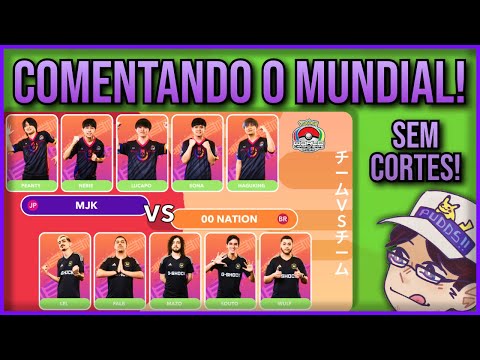 Comentando 00 Nation x MJK - PARTIDA COMPLETA - Quartas de Final Perdedores do Mundial Pokémon Unite
