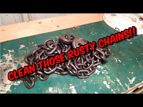 Super easy way to clean rusted chains