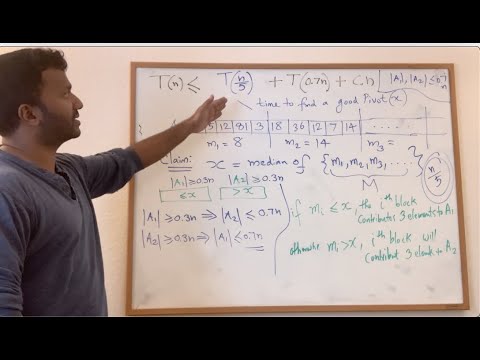 Linear-Time Selection: Deterministic Median-of-Medians (BFPRT) Algorithm