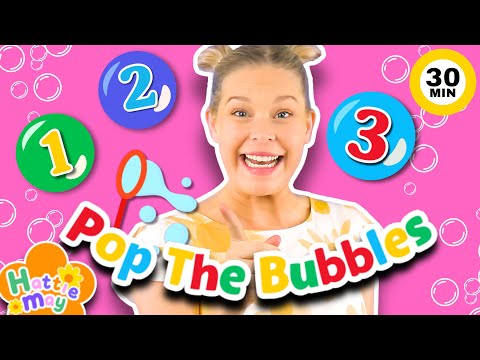 Toddler Learning ⭐️ Hattie May ⭐️ Pop The Bubbles | Counting, Opposites & Phonics