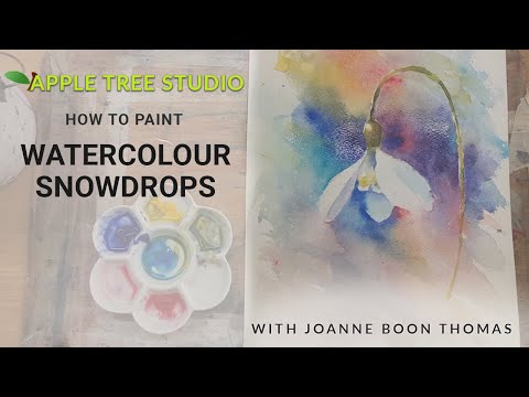 How to Paint Watercolour Snowdrops With Joanne Boon Thomas