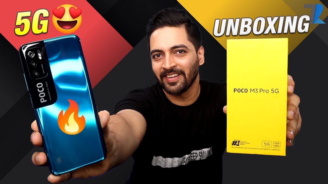 POCO M3 Pro 5G - Unboxing & Hands On | Dimensity 700 ⚡| 90Hz Display😍 | 5000 mAh | 48MP & More