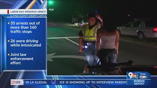 Labor Day enforcement sting nets 35 arrests