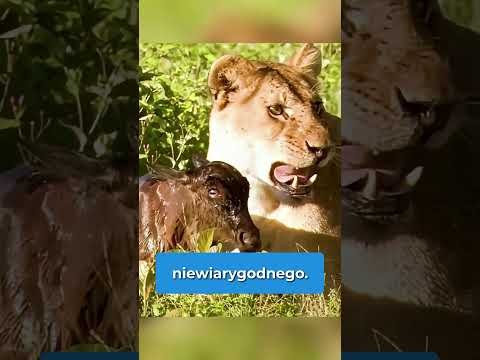Niesamowite! Lwica adoptowała małą antylopę gnu #shorts