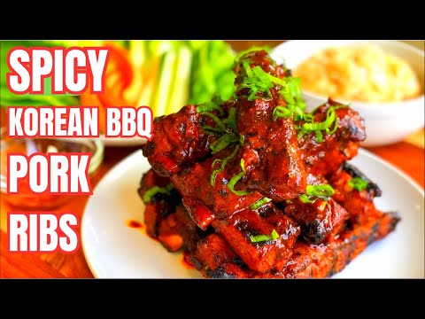 FINGER LICKING GOOD! 🌶SPICY Korean BBQ Pork Ribs | SPICY PORK Galbi (매운 돼지 갈비)