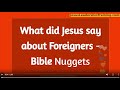 What Did Jesus Say About Foreigners