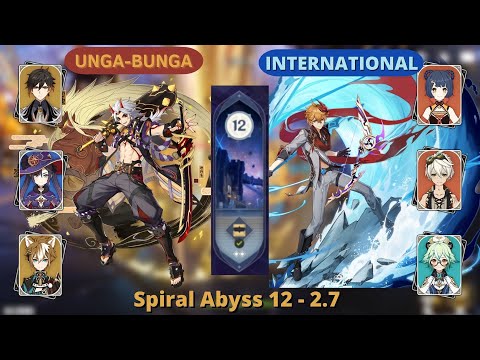 Abyss Floor 12 - 2.7 9/9* w/ Itto C1 (RedHorn) & Childe (Thundering Pulse) - [Genshin Impact]
