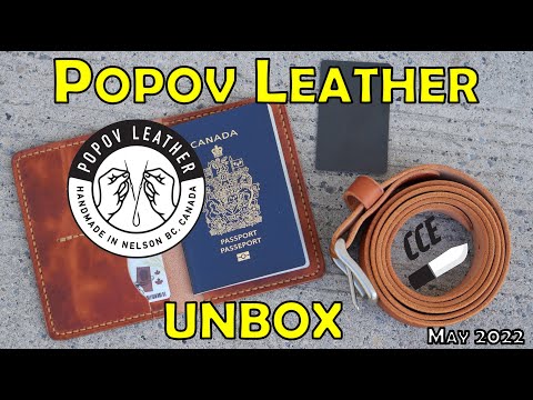 UNBOX - Popov Leather (Canada): RFID Wallet Gauntlet + Passport Cover + Leather Belt @popovleather