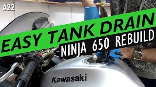 How To Empty Motorcycle Gas Tank - Kawasaki Ninja 650