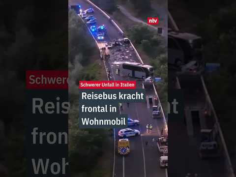 Video Thumbnail: Italien: Reisebus kracht frontal in Wohnmobil - Mehrere Tote | #ntv