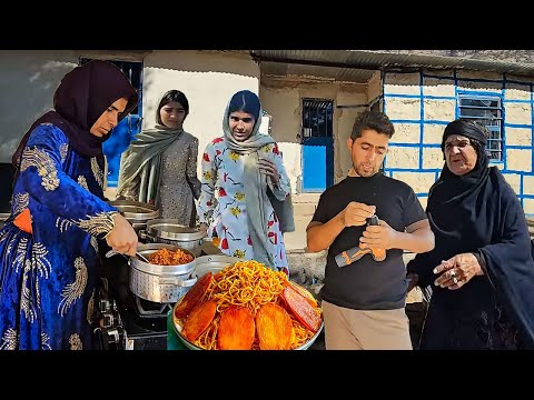 Serving delicious spaghetti by Fariba